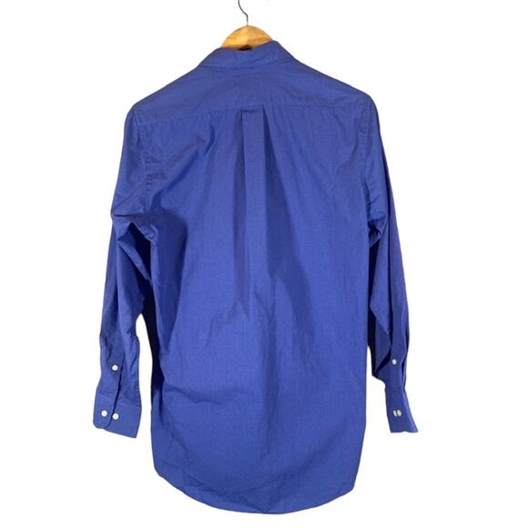 IZOD Blue Classic Collared Long Sleeve Button Down Shirt Men Sz 32/33 Small - Picture 2 of 10